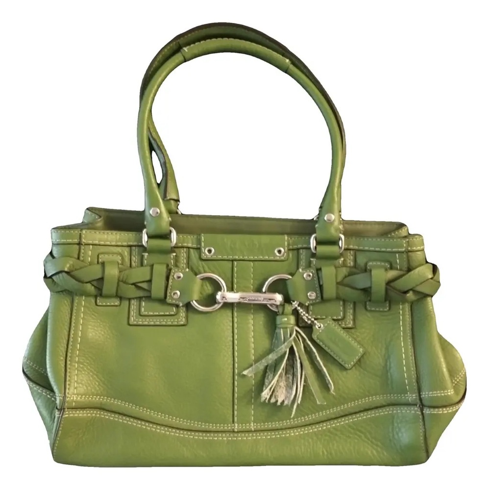 Coach Hampton F13084 Pebble Leather Braided Handbag